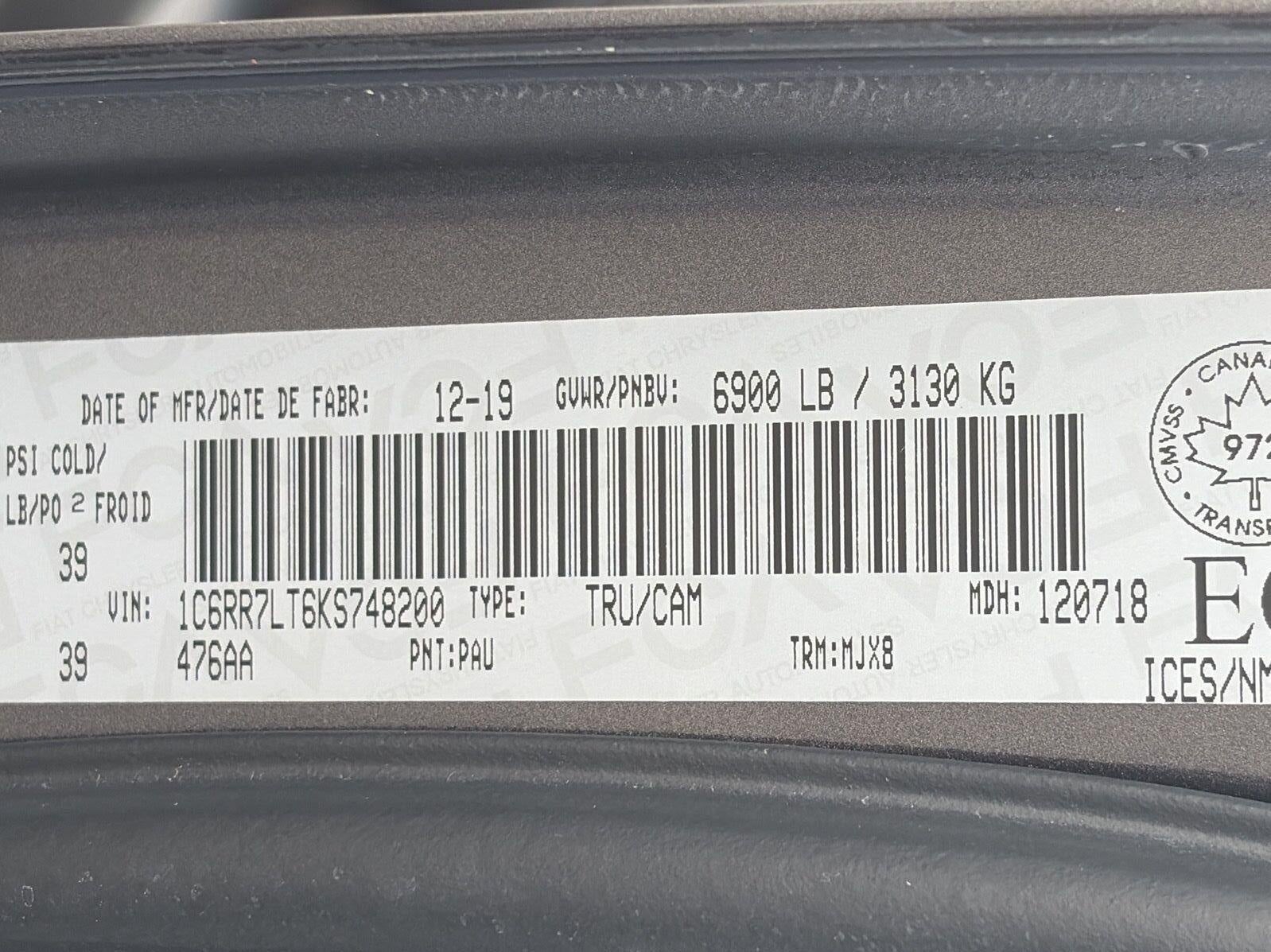 2019 RAM 1500 Classic Warlock 4x4 Crew Cab 5'7 Box