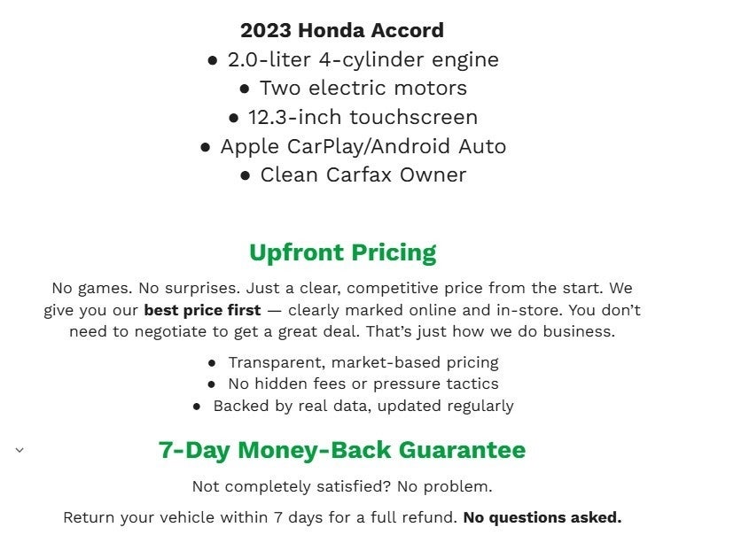 2023 Honda Accord Hybrid Sport Sedan