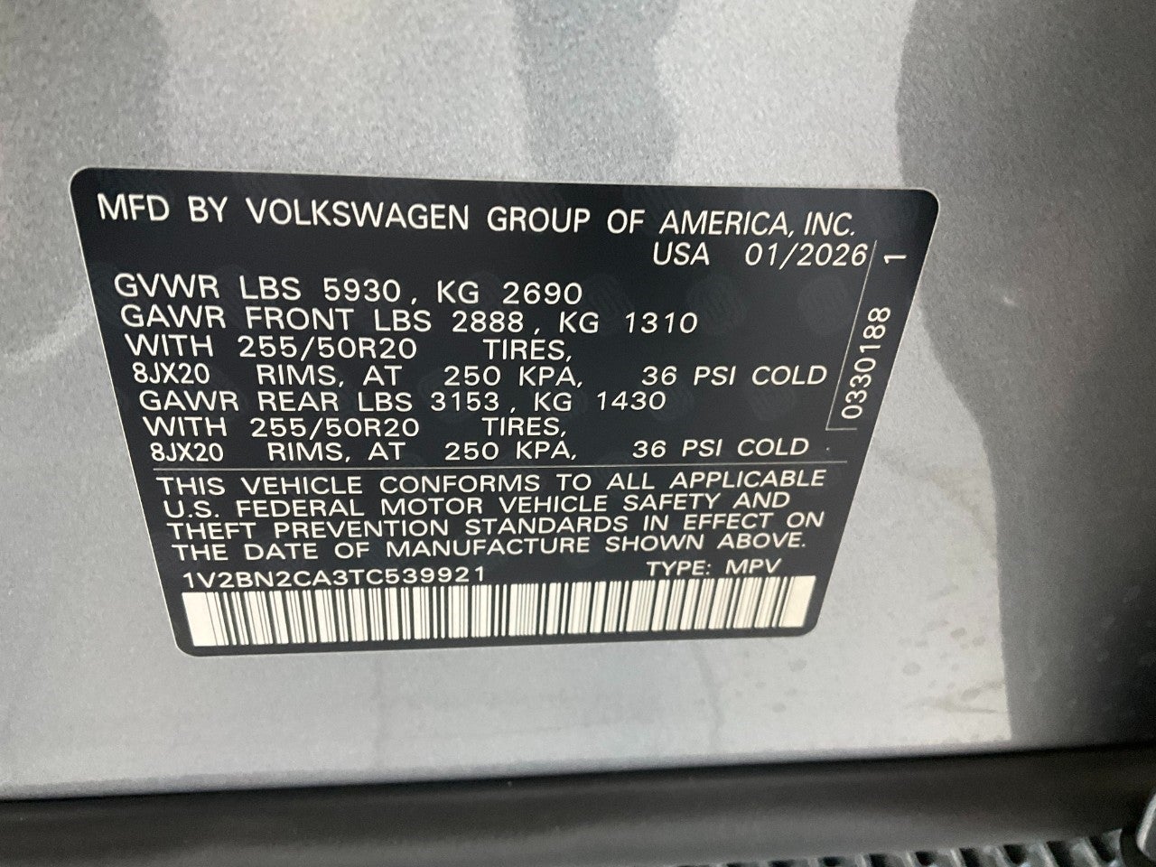 2026 Volkswagen Atlas 2.0T SEL 4MOTION