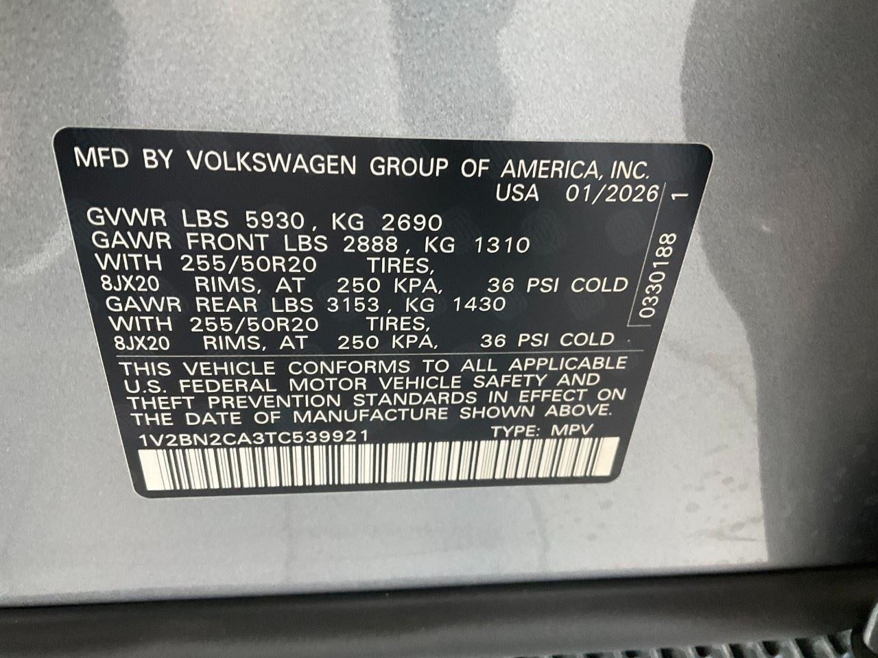 2026 Volkswagen Atlas 2.0T SEL 4MOTION