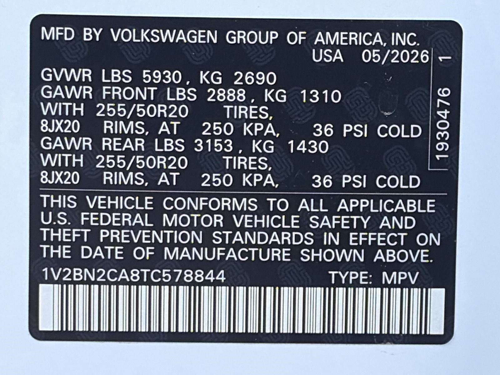 2026 Volkswagen Atlas 2.0T SEL 4MOTION