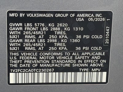 2026 Volkswagen Atlas Cross Sport 2.0T SEL Premium R-Line 4MOTION