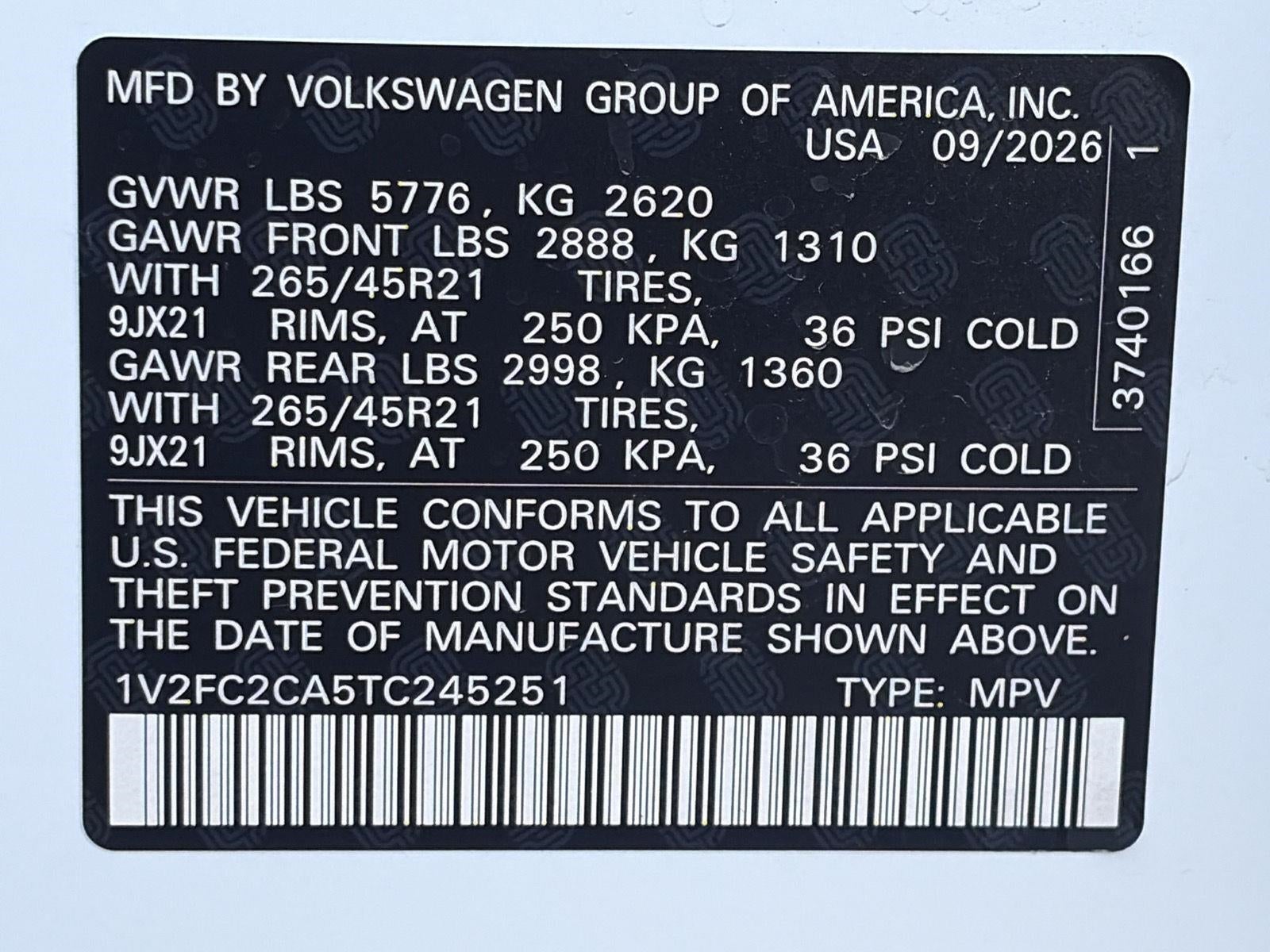 2026 Volkswagen Atlas Cross Sport 2.0T SEL Premium R-Line 4MOTION