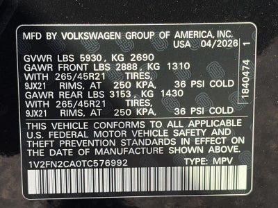 2026 Volkswagen Atlas 2.0T SEL Premium R-Line 4MOTION