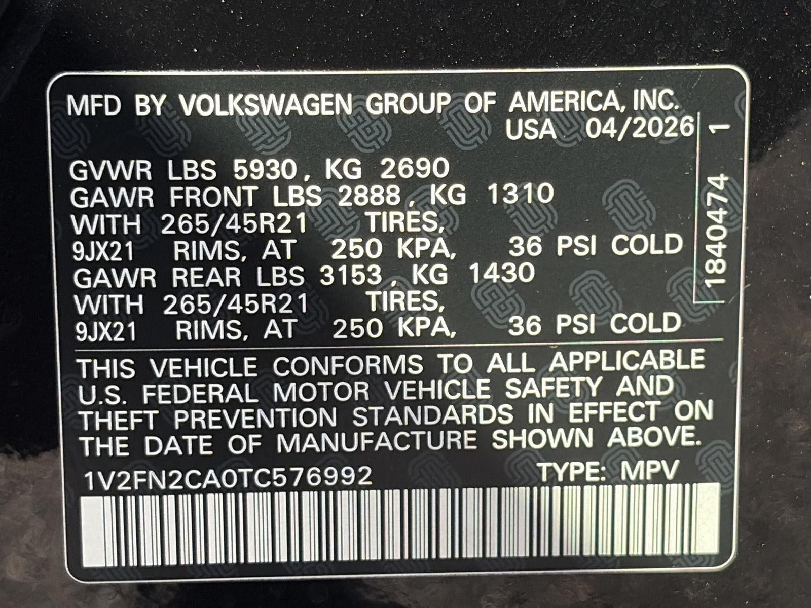 2026 Volkswagen Atlas 2.0T SEL Premium R-Line 4MOTION