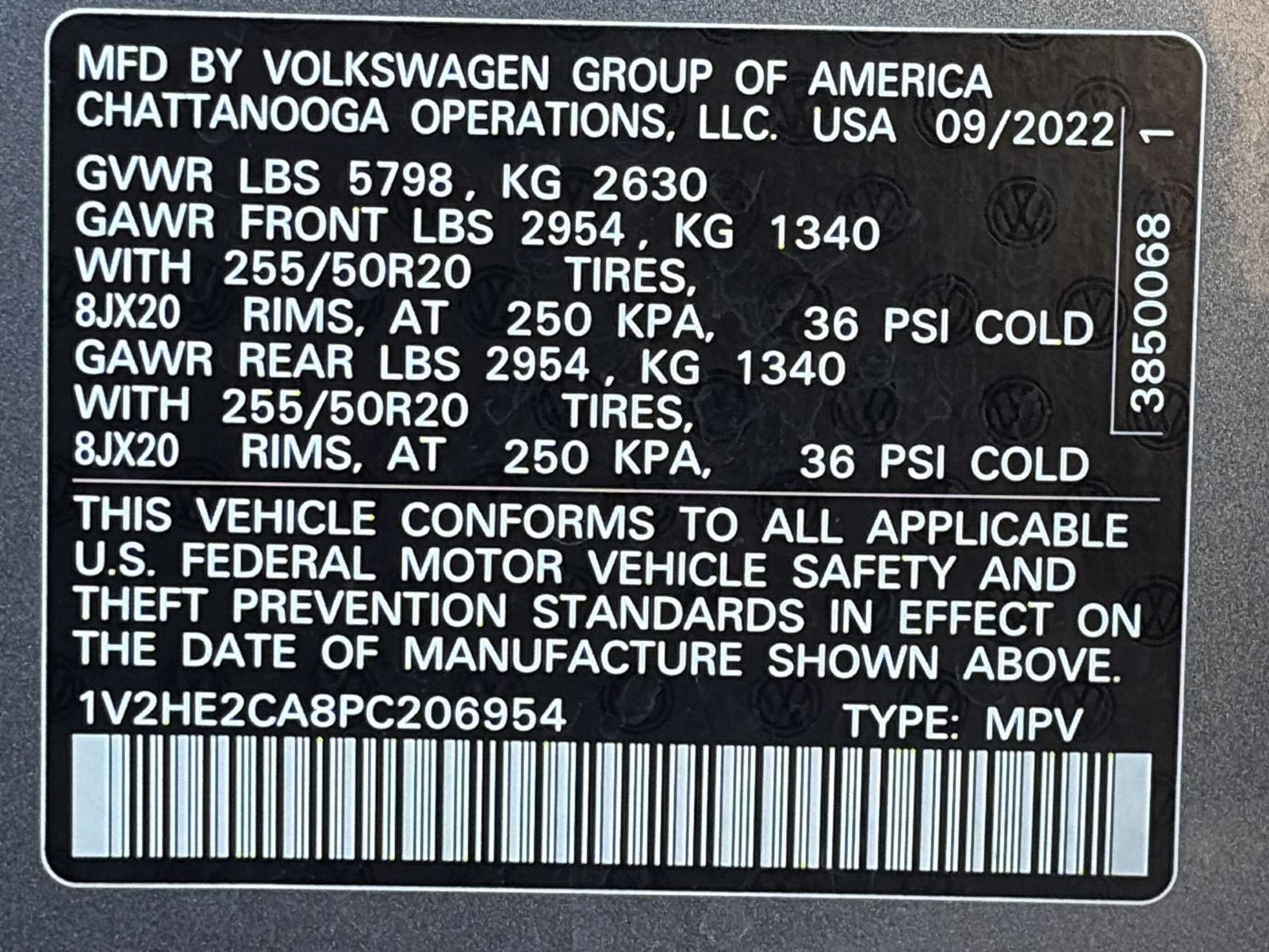 2023 Volkswagen Atlas Cross Sport 3.6L V6 SE w/Technology 4MOTION