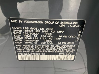 2026 Volkswagen Atlas 2.0T SE w/Technology 4MOTION