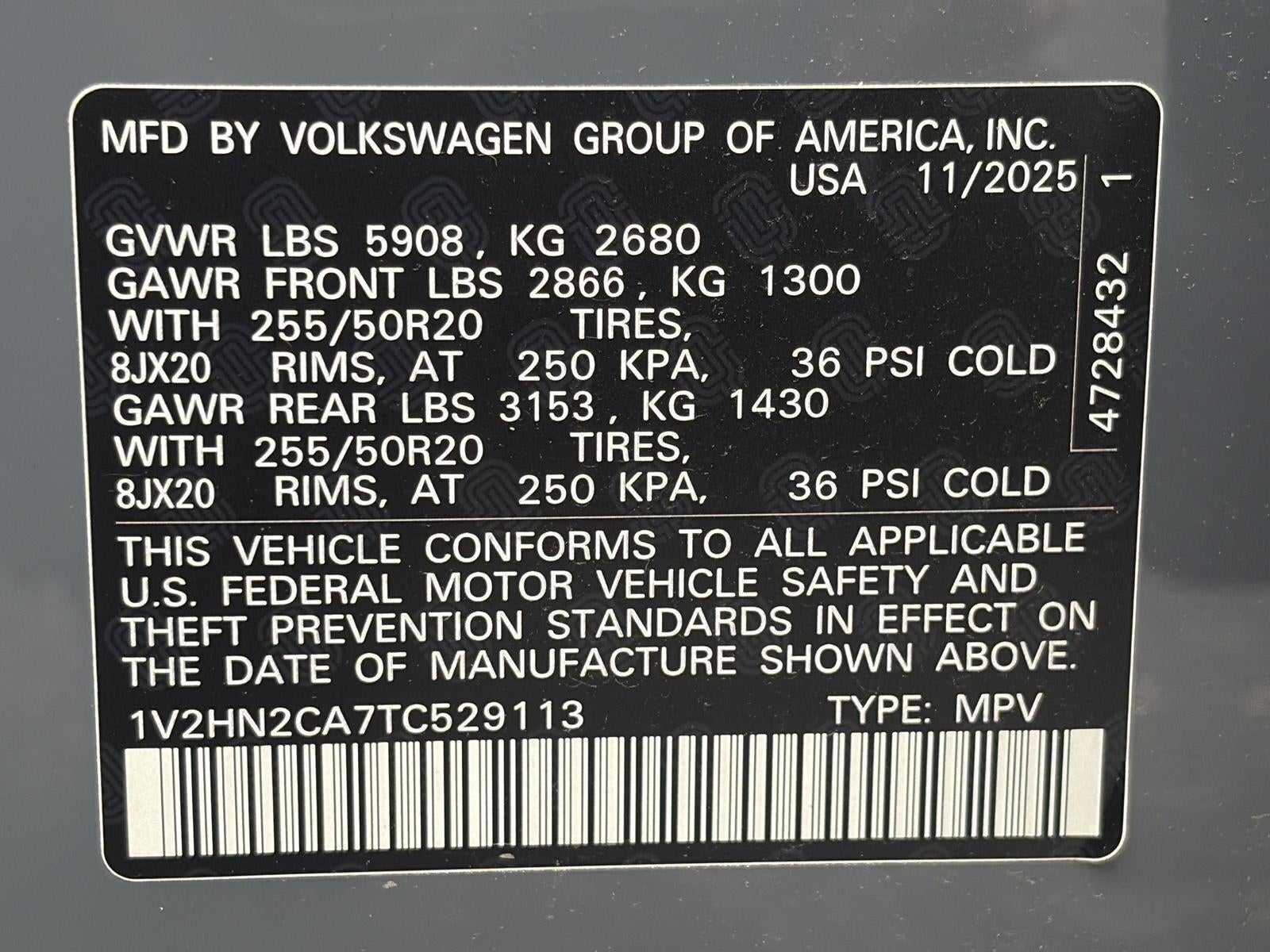 2026 Volkswagen Atlas 2.0T SE w/Technology 4MOTION