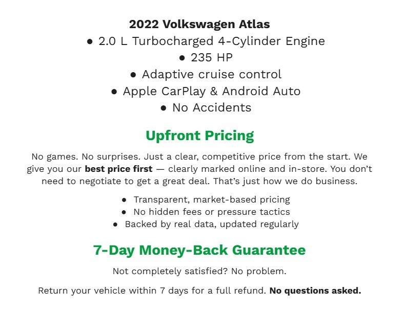 2022 Volkswagen Atlas 3.6L V6 SE w/Technology 4MOTION
