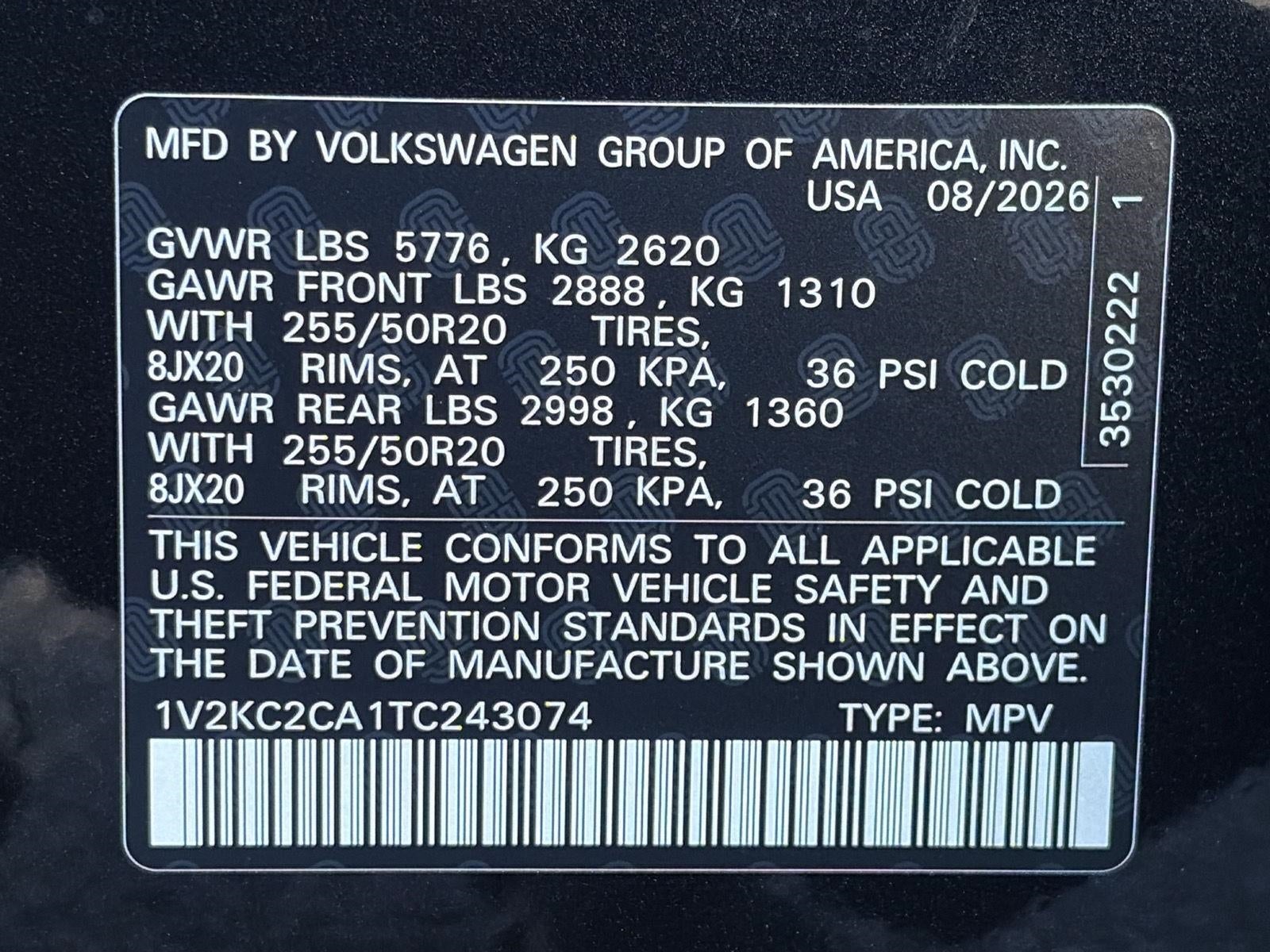 2026 Volkswagen Atlas Cross Sport 2.0T SE w/Technology 4MOTION