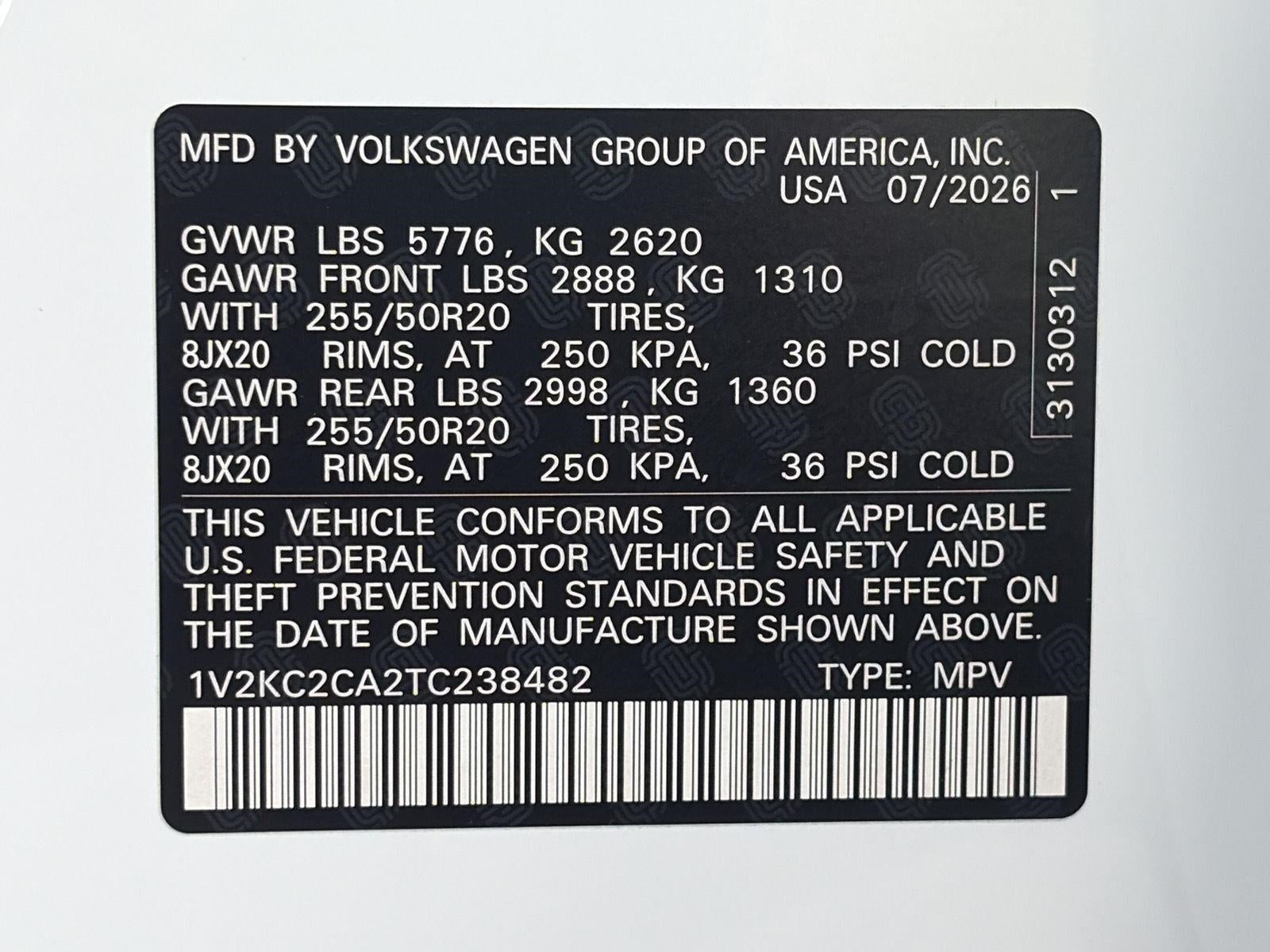 2026 Volkswagen Atlas Cross Sport 2.0T SE w/Technology 4MOTION