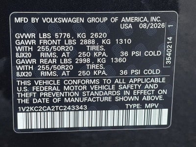 2026 Volkswagen Atlas Cross Sport 2.0T SE w/Technology 4MOTION