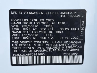 2026 Volkswagen Atlas Cross Sport 2.0T SE w/Technology 4MOTION