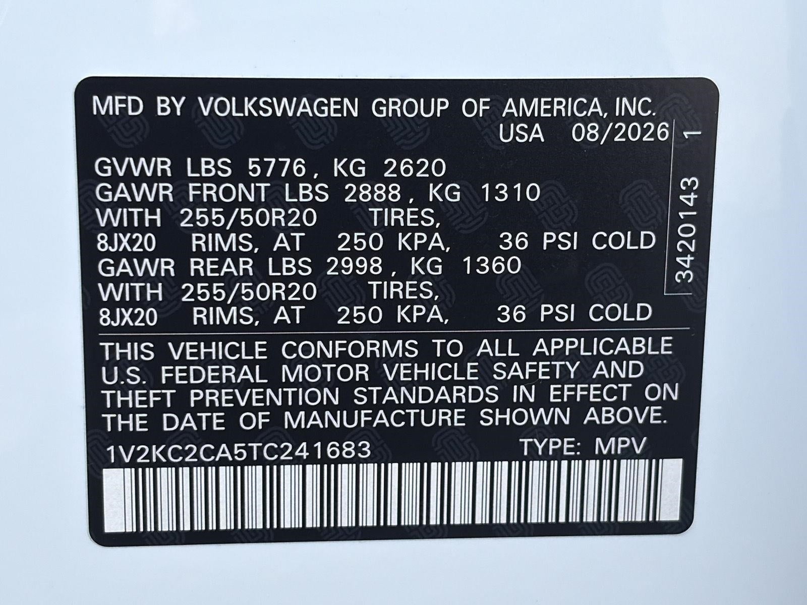 2026 Volkswagen Atlas Cross Sport 2.0T SE w/Technology 4MOTION