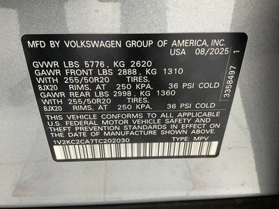 2026 Volkswagen Atlas Cross Sport 2.0T SE w/Technology 4MOTION