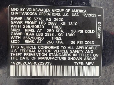 2024 Volkswagen Atlas Cross Sport 2.0T SE w/Technology 4MOTION