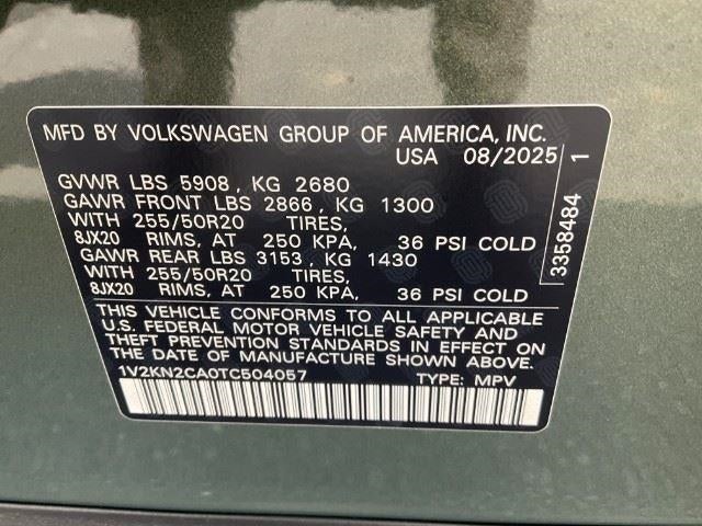 2026 Volkswagen Atlas 2.0T SE w/Technology 4MOTION