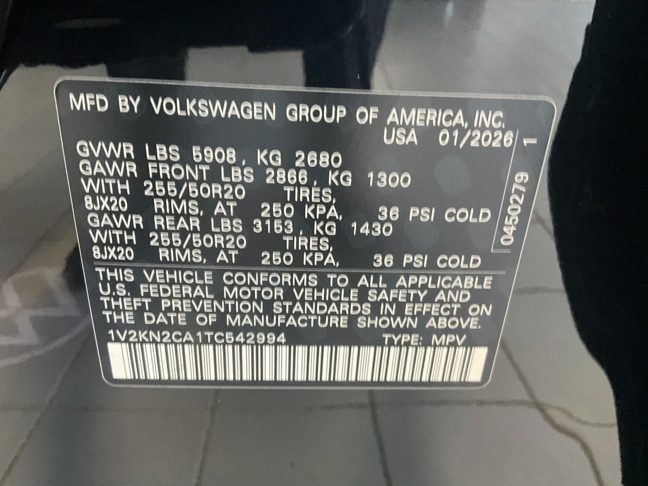 2026 Volkswagen Atlas 2.0T SE w/Technology 4MOTION