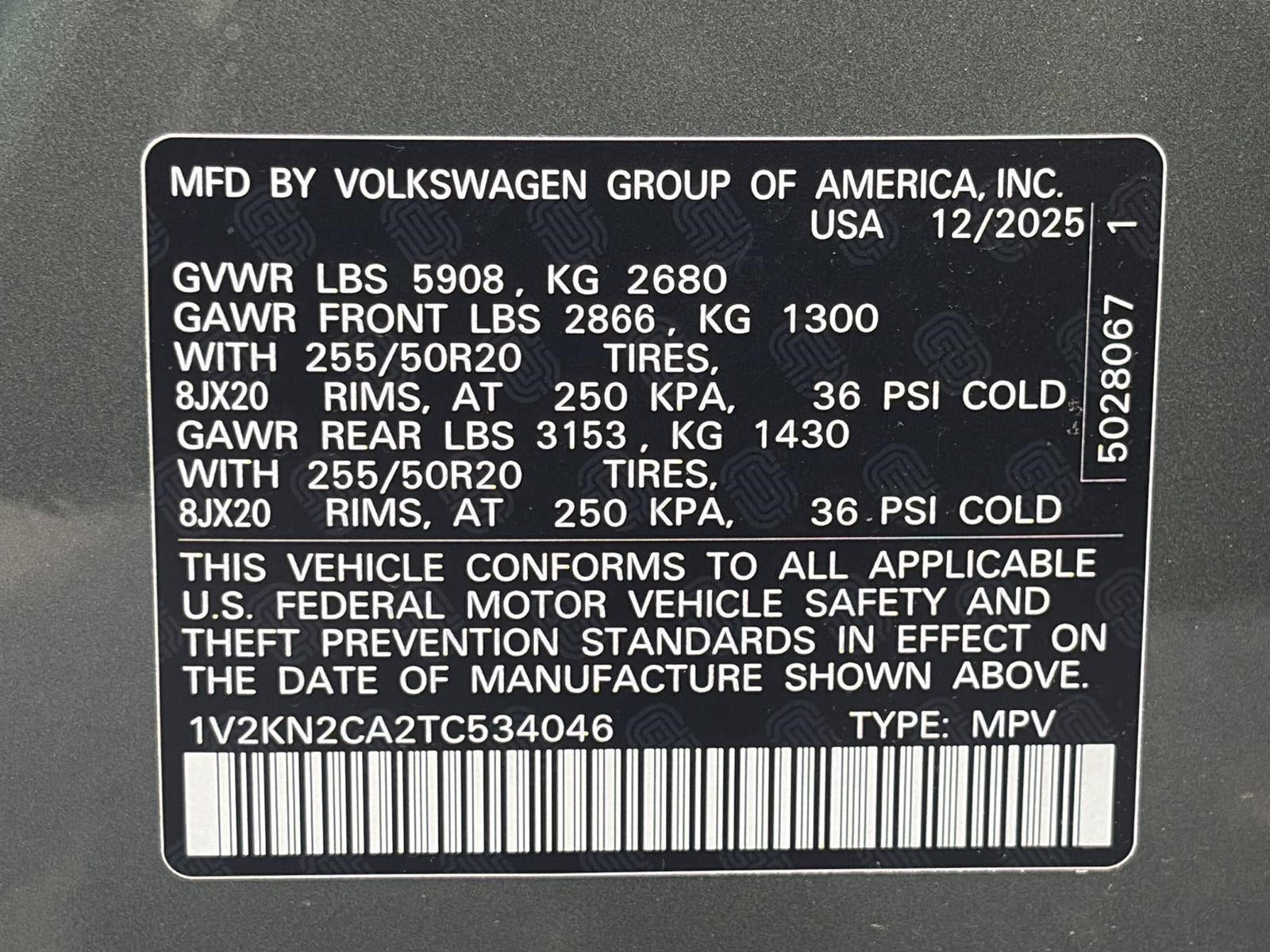 2026 Volkswagen Atlas 2.0T SE w/Technology 4MOTION