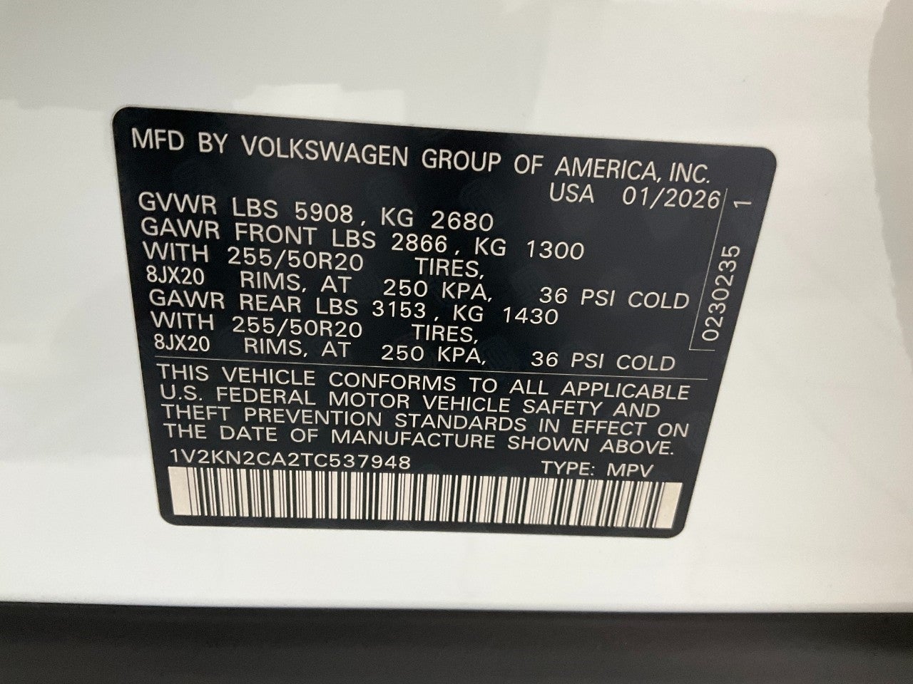 2026 Volkswagen Atlas 2.0T SE w/Technology 4MOTION