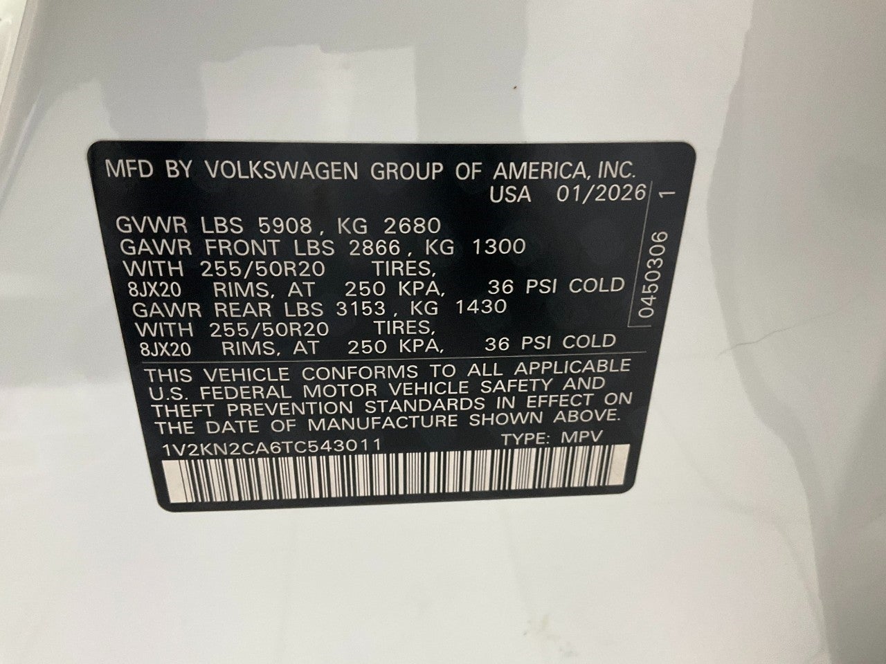 2026 Volkswagen Atlas 2.0T SE w/Technology 4MOTION