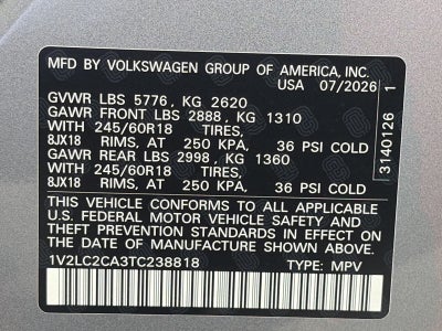 2026 Volkswagen Atlas Cross Sport 2.0T SE 4MOTION