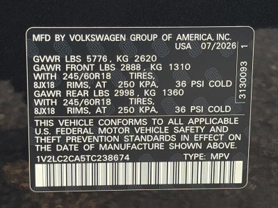 2026 Volkswagen Atlas Cross Sport 2.0T SE 4MOTION