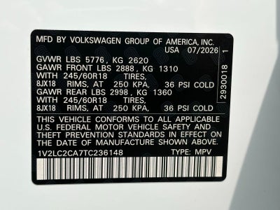 2026 Volkswagen Atlas Cross Sport 2.0T SE 4MOTION