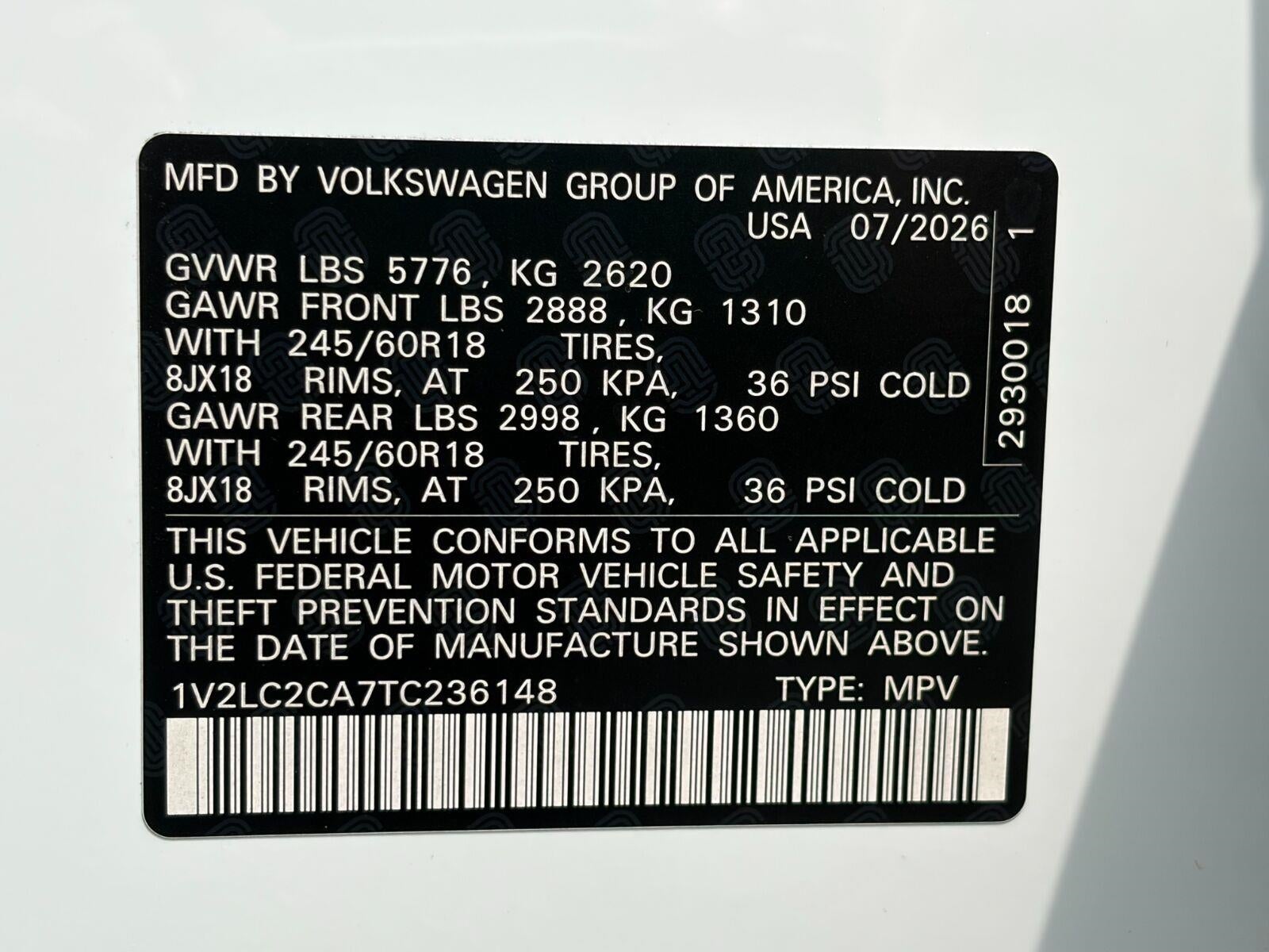 2026 Volkswagen Atlas Cross Sport 2.0T SE 4MOTION