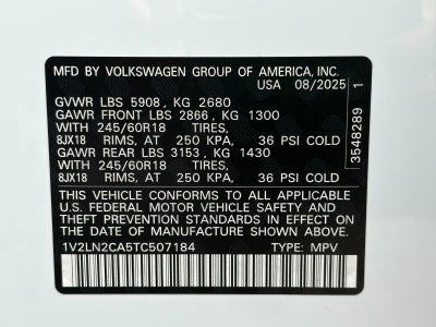 2026 Volkswagen Atlas 2.0T SE 4MOTION