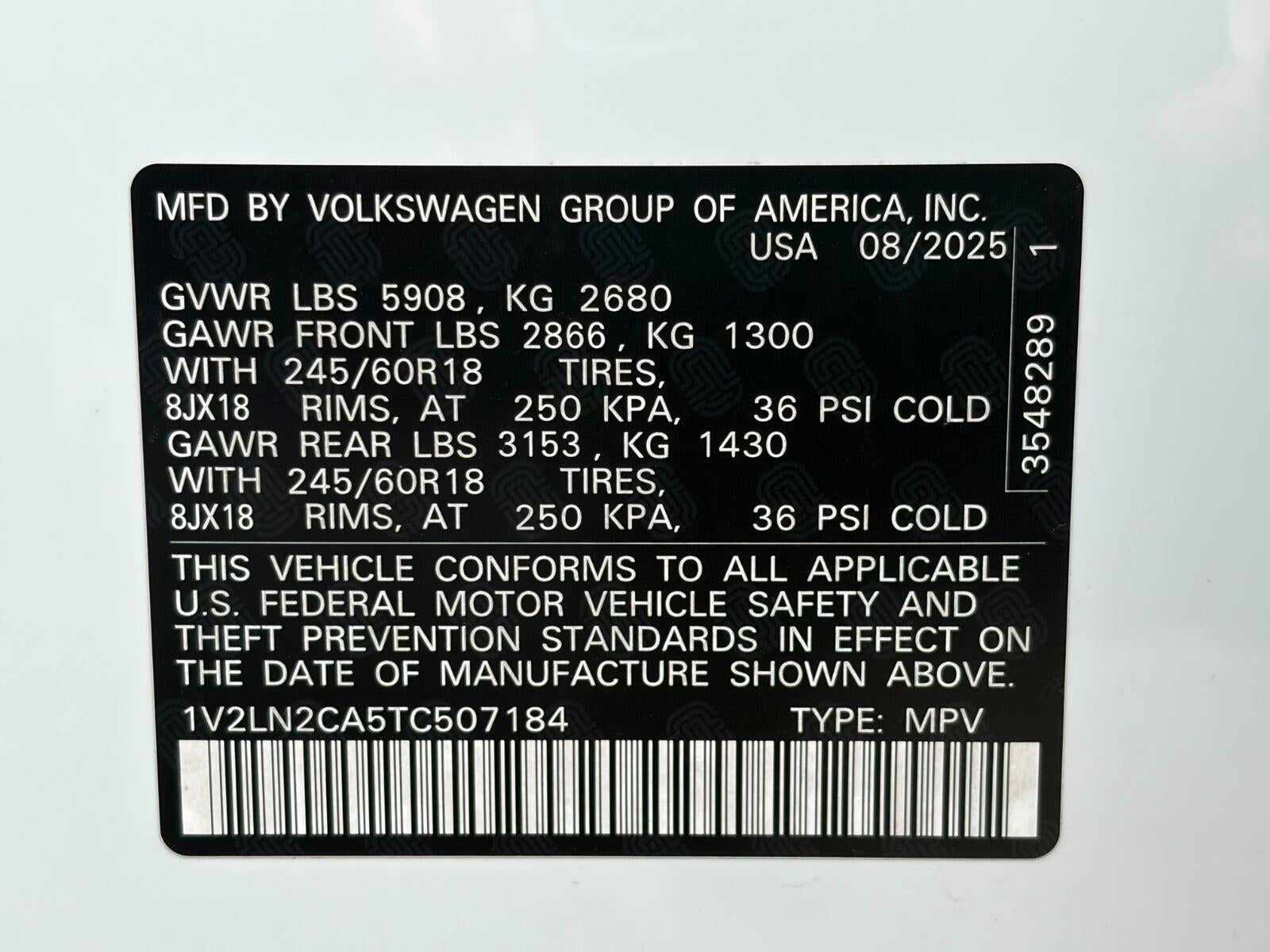 2026 Volkswagen Atlas 2.0T SE 4MOTION