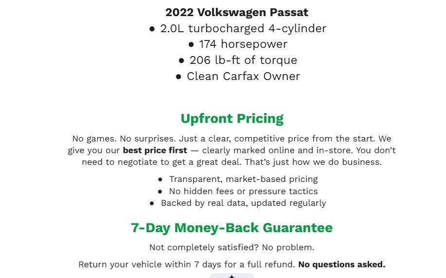 2022 Volkswagen Passat 2.0T Limited Edition Auto