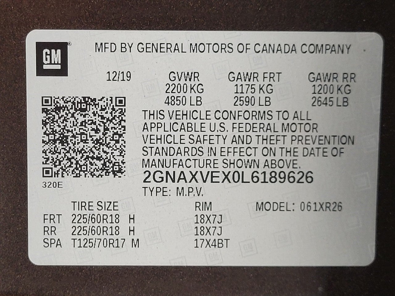 2020 Chevrolet Equinox AWD 4dr LT w/2LT