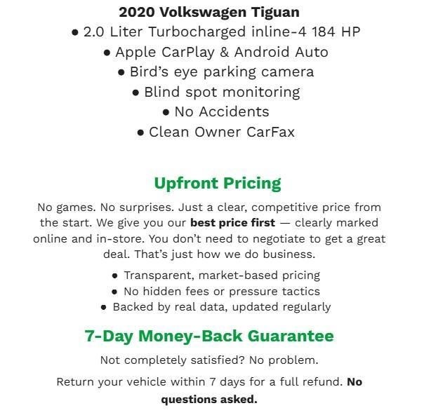 2020 Volkswagen Tiguan SPORT UTILITY