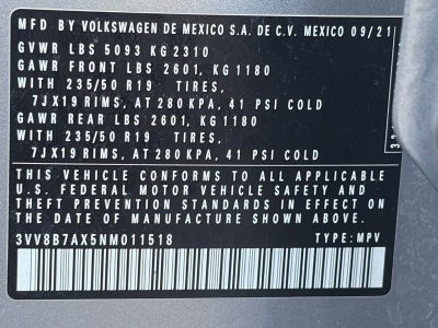 2022 Volkswagen Tiguan 2.0T SE R-Line Black 4MOTION