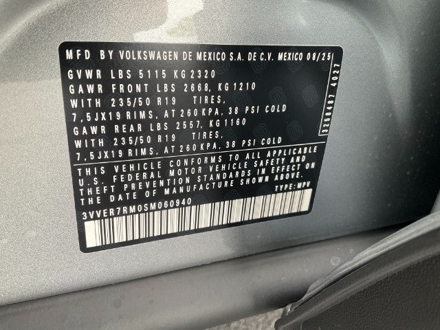 2025 Volkswagen Tiguan 2.0T SE 4MOTION