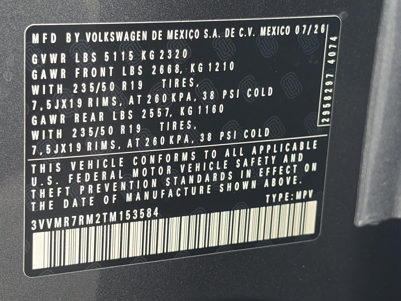 2026 Volkswagen Tiguan SE 4MOTION