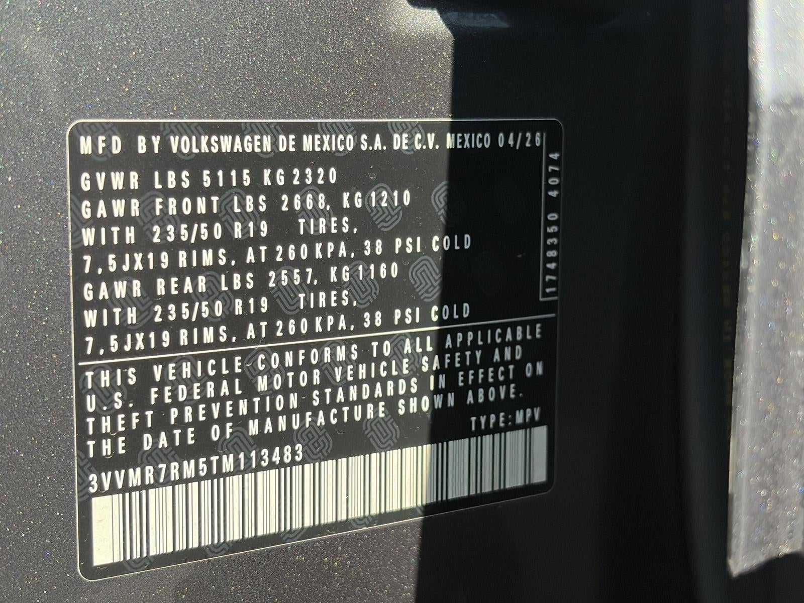2026 Volkswagen Tiguan SE 4MOTION