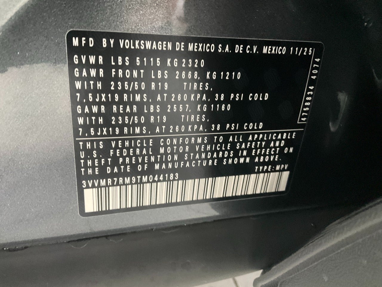 2026 Volkswagen Tiguan 2.0T SE 4MOTION