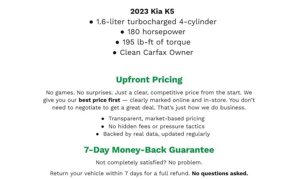 2023 Kia K5 GT-Line Auto AWD