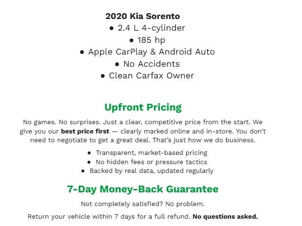 2020 Kia Sorento LX V6 AWD