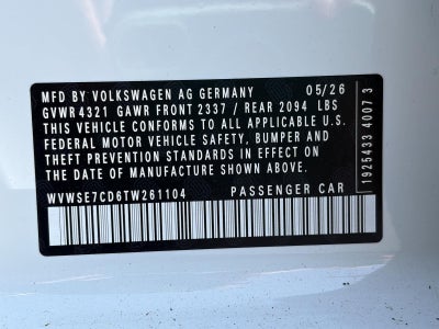 2026 Volkswagen Golf GTI 2.0T SE DSG