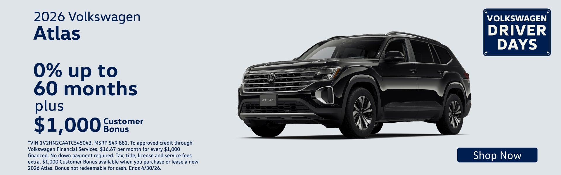 2026 Volkswagen Atlas